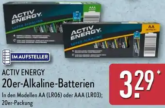 Aldi Nord ACTIV ENERGY 20er-Alkaline-Batterien Angebot