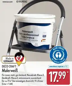 Aldi Nord DECO CRAFT Malerweiẞ Angebot