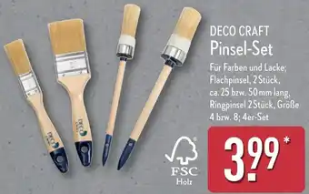 Aldi Nord DECO CRAFT Pinsel-Set Angebot