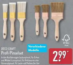 Aldi Nord DECO CRAFT Profi-Pinselset Angebot