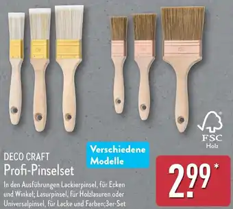 Aldi Nord DECO CRAFT Profi-Pinselset Angebot