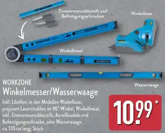 Aldi Nord WORKZONE Winkelmesser/Wasserwaage Angebot