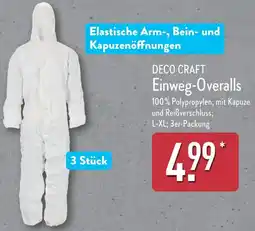 Aldi Nord DECO CRAFT Einweg-Overalls Angebot