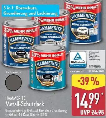 Aldi Nord HAMMERITE Metall-Schutzlack Angebot