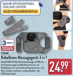 Aldi Nord CRANE Kabelloses Massagegerät 3 in 1 Angebot