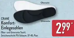 Aldi Nord CRANE Komfort Einlegesohlen Angebot