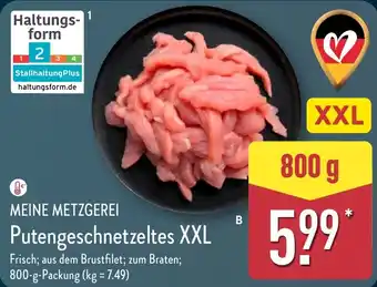 Aldi Nord MEINE METZGEREI Putengeschnetzeltes XXL Angebot