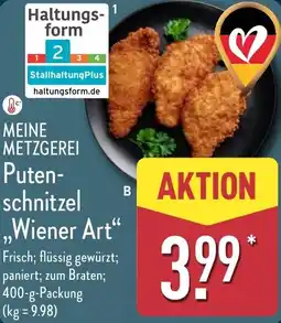 Aldi Nord MEINE METZGEREI Putenschnitzel „Wiener Art" Angebot