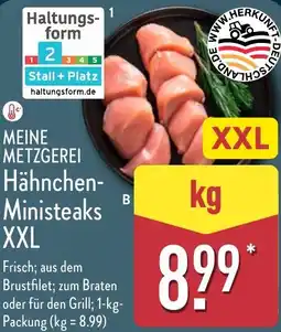 Aldi Nord MEINE METZGEREI Hähnchen Ministeaks XXL Angebot