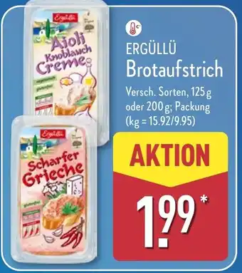 Aldi Nord ERGÜLLÜ Brotaufstrich Angebot