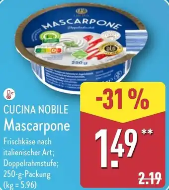 Aldi Nord CUCINA NOBILE Mascarpone Angebot