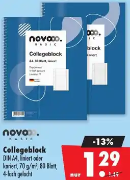 Mäc Geiz Novooo Basic Collegeblock Angebot