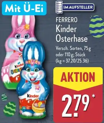 Aldi Nord FERRERO Kinder Osterhase Angebot