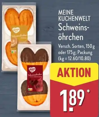 Aldi Nord MEINE KUCHENWELT Schweinsöhrchen Angebot