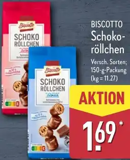 Aldi Nord BISCOTTO Schokoröllchen Angebot