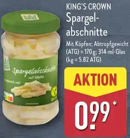 Aldi Nord KING'S CROWN Spargelabschnitte Angebot