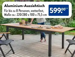 Aldi Nord Aluminium-Ausziehtisch Angebot