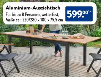 Aldi Nord Aluminium-Ausziehtisch Angebot