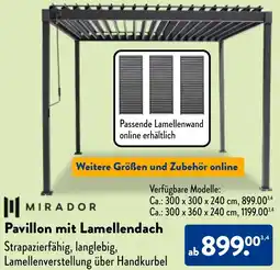 Aldi Nord MIRADOR Pavillon mit Lamellendach Angebot