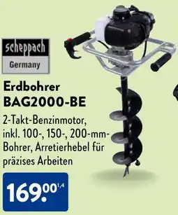 Aldi Nord Scheppach Erdbohrer BAG2000-BE Angebot