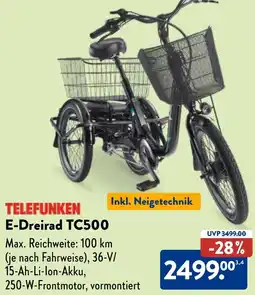 Aldi Nord TELEFUNKEN E-Dreirad TC500 Angebot