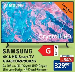 Aldi Nord SAMSUNG 4K-UHD-Smart-TV GU43CU6979UXZG Angebot