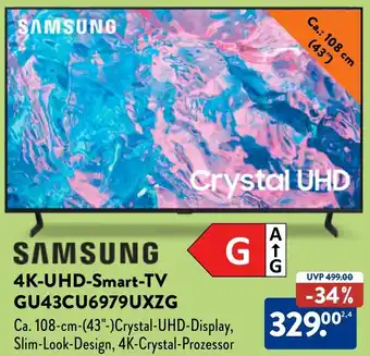 Aldi Nord SAMSUNG 4K-UHD-Smart-TV GU43CU6979UXZG Angebot