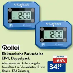 Aldi Nord Rollei Elektronische Parkscheibe EP-1, Doppelpack Angebot