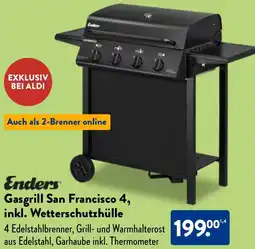 Aldi Nord Enders Gasgrill San Francisco 4, inkl. Wetterschutzhülle Angebot