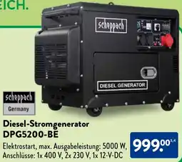 Aldi Nord Scheppach Diesel-Stromgenerator DPG5200-BE Angebot