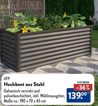 Aldi Nord GFP Hochbeet aus Stahl Angebot