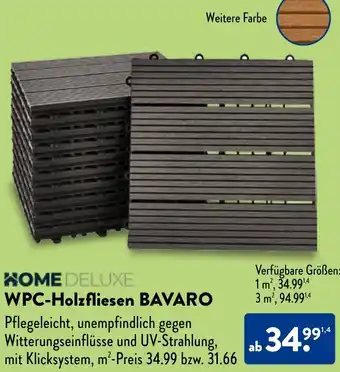 Aldi Nord HOME DELUXE WPC-Holzfliesen BAVARO Angebot