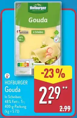 Aldi Nord HOFBURGER Gouda Angebot