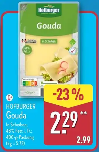 Aldi Nord HOFBURGER Gouda Angebot