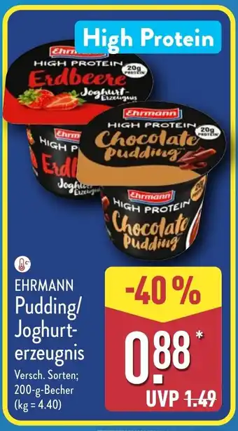 Aldi Nord EHRMANN Pudding/ Joghurterzeugnis Angebot