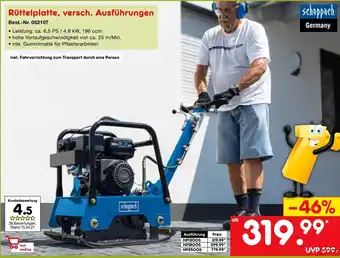 Netto Marken-Discount Scheppach Rüttelplatte Angebot