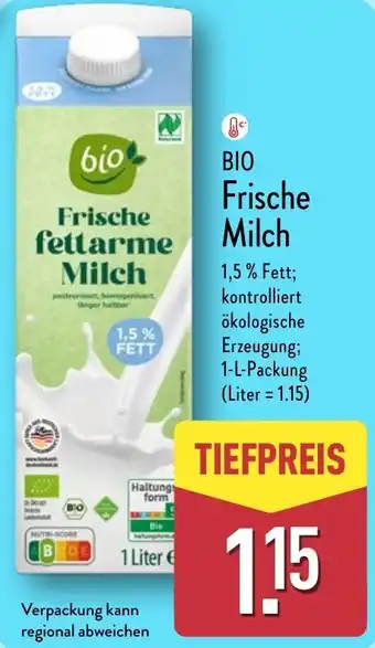 Aldi Nord BIO Frische Milch Angebot