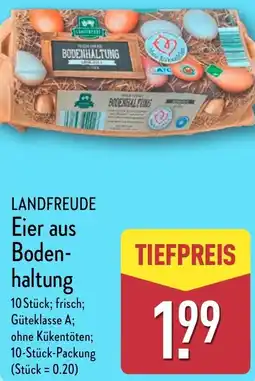 Aldi Nord LANDFREUDE Eier aus Bodenhaltung Angebot