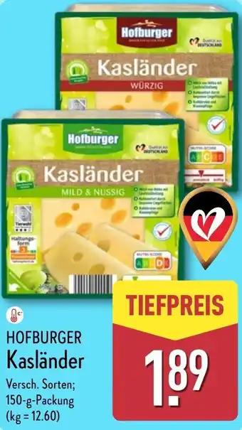 Aldi Nord HOFBURGER Kasländer Angebot