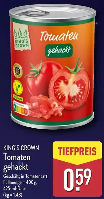 Aldi Nord KING'S CROWN Tomaten gehackt Angebot