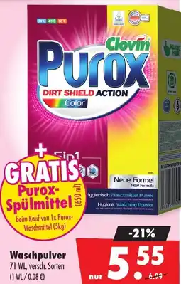 Mäc Geiz Clovín Purox Waschpulver Angebot