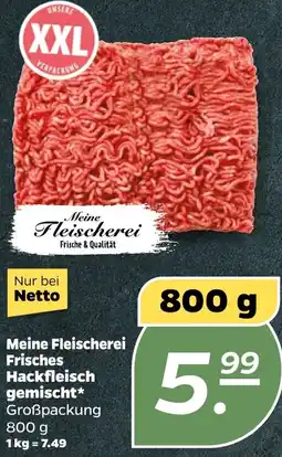 NETTO Meine Fleischerei Frisches Hackfleisch gemischt Angebot