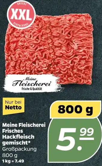 NETTO Meine Fleischerei Frisches Hackfleisch gemischt Angebot