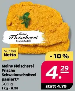 NETTO Meine Fleischerei Frische Schweineschnitzel paniert Angebot