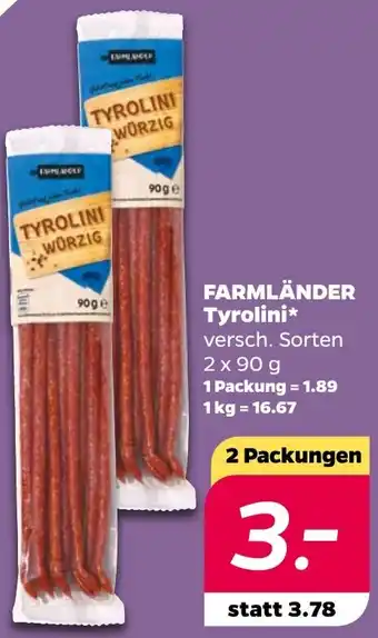 NETTO FARMLÄNDER Tyrolini Angebot