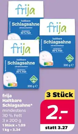 NETTO frija Haltbare Schlagsahne Angebot