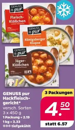 NETTO GENUSS pur Hackfleischgericht Angebot