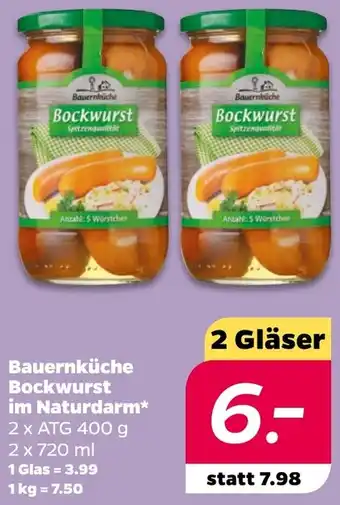 NETTO Bauernküche Bockwurst im Naturdarm Angebot