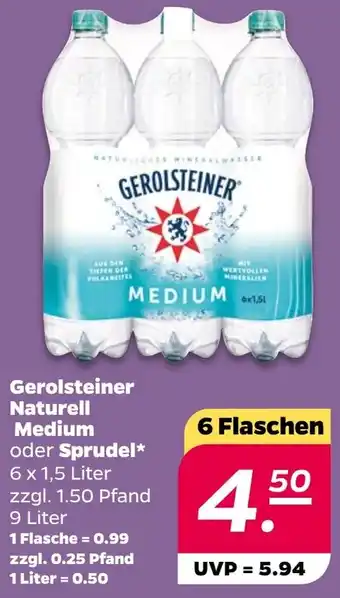 NETTO Gerolsteiner Naturell Medium oder Sprudel Angebot