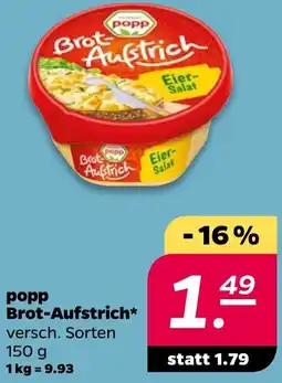 NETTO popp Brot-Aufstrich Angebot